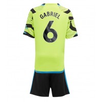 Camisa de Futebol Arsenal Gabriel Magalhaes #6 Equipamento Secundário Infantil 2023-24 Manga Curta (+ Calças curtas)